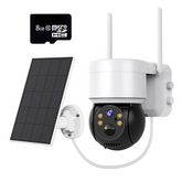 Wireless 5MP Solar Security Camera with Night Vision, Motion Detection & 8GB SD Card – IP66 Waterproof Surveillance System